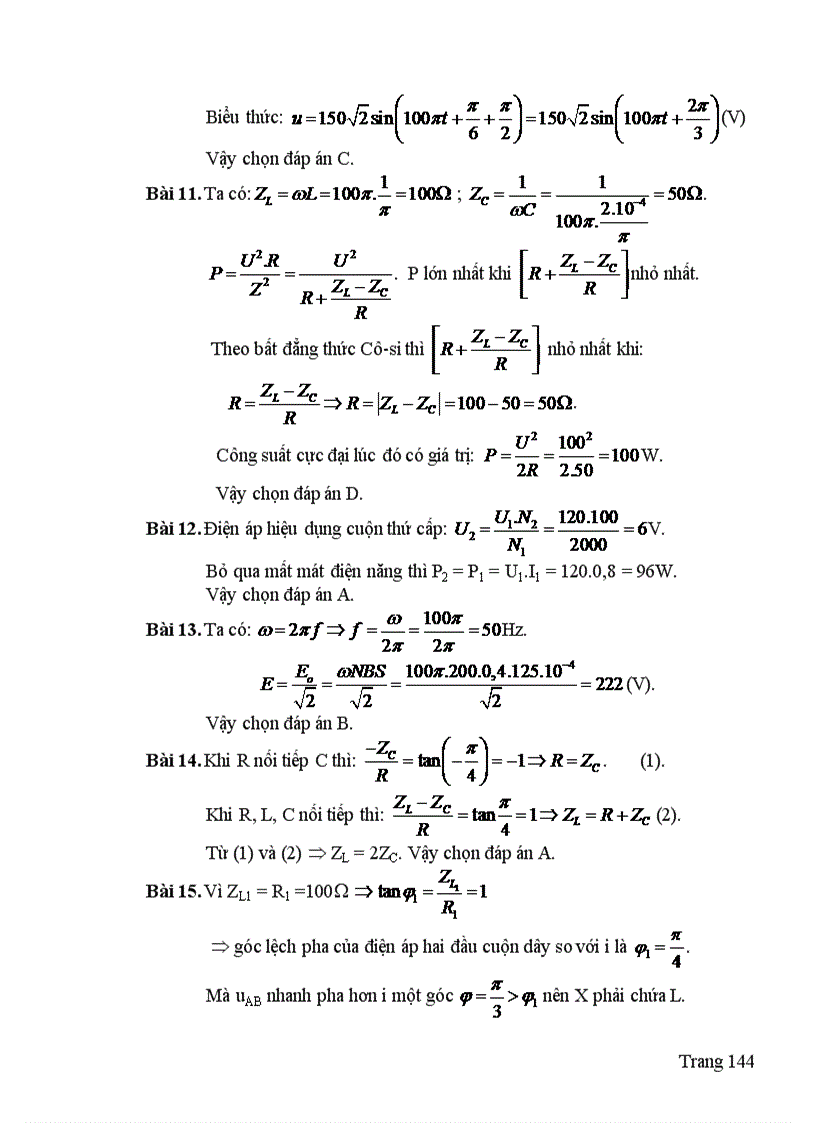 image for page Lựa chọn hệ thống bài tập hướng dẫn giải và giải bài tập vật lý chương dòng điện xoay chiều lớp 12 chương trình nâng cao