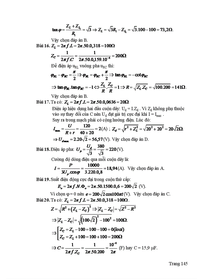 image for page Lựa chọn hệ thống bài tập hướng dẫn giải và giải bài tập vật lý chương dòng điện xoay chiều lớp 12 chương trình nâng cao