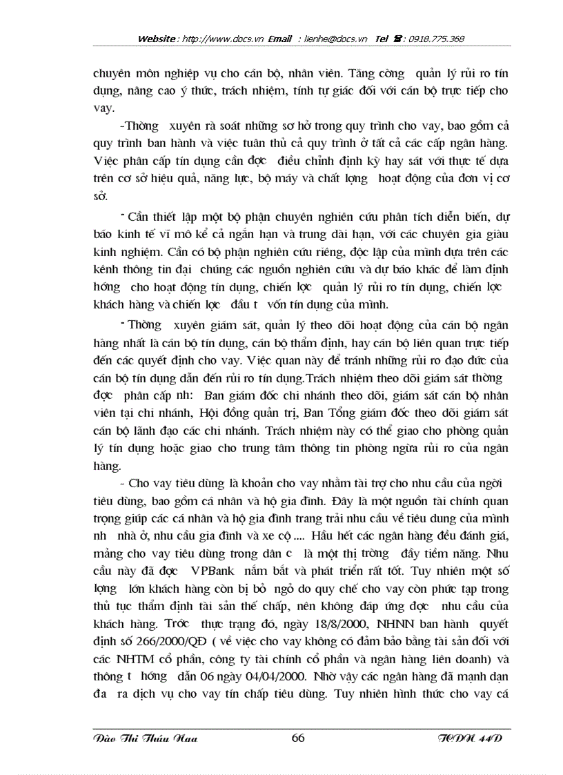 image for page Tăng cường quản lý rủi ro tín dụng cá nhân tại ngân hàng VPBank Chi nhánh Hà Nội