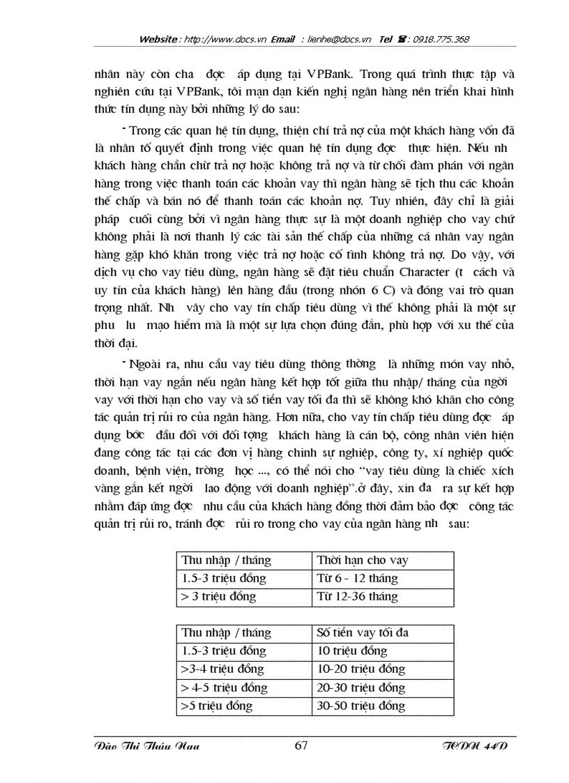 image for page Tăng cường quản lý rủi ro tín dụng cá nhân tại ngân hàng VPBank Chi nhánh Hà Nội