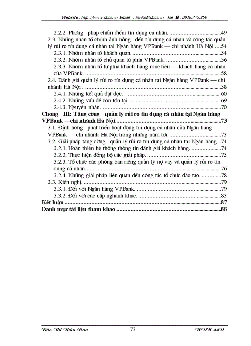 image for page Tăng cường quản lý rủi ro tín dụng cá nhân tại ngân hàng VPBank Chi nhánh Hà Nội
