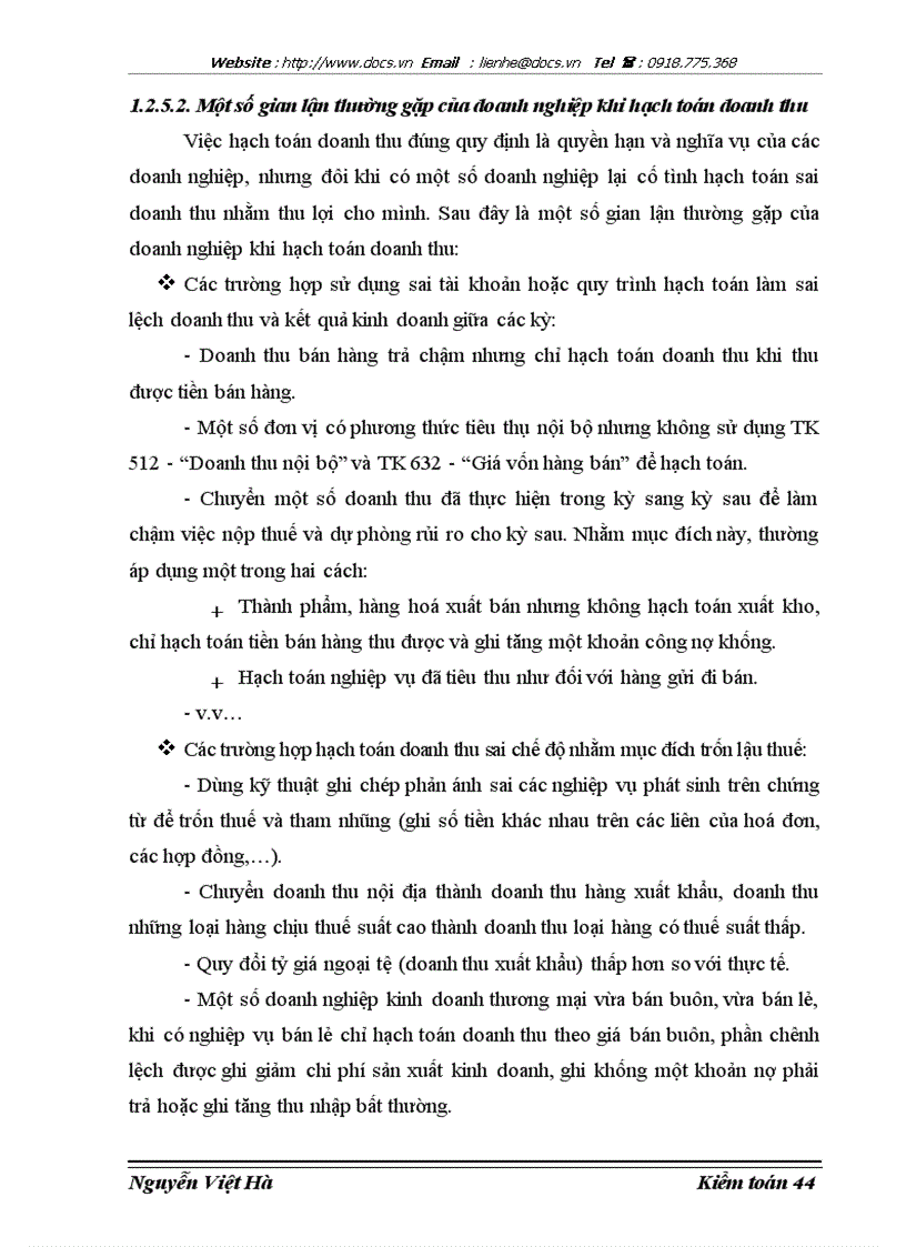 image for page Hoàn thiện kiểm toán khoản mục doanh thu trong kiểm toán Báo cáo tài chính do Công ty Hợp danh Kiểm toán Việt Nam thực hiện