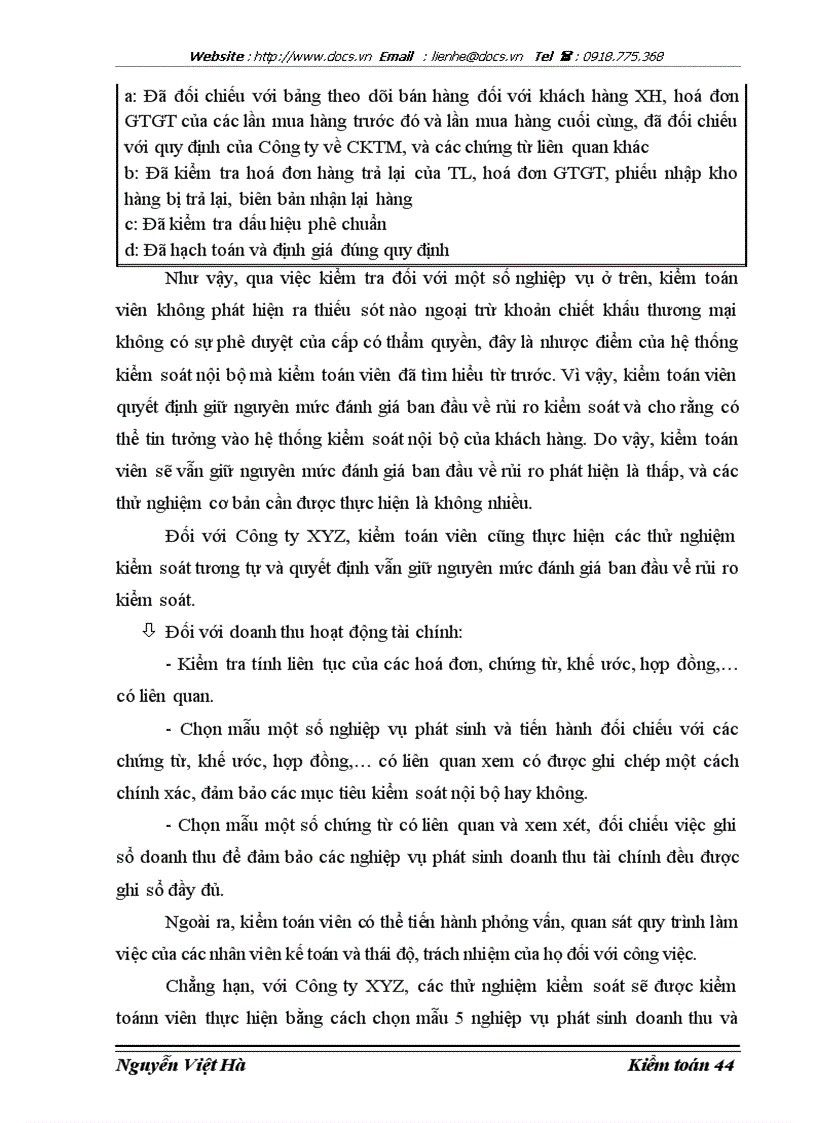 image for page Hoàn thiện kiểm toán khoản mục doanh thu trong kiểm toán Báo cáo tài chính do Công ty Hợp danh Kiểm toán Việt Nam thực hiện