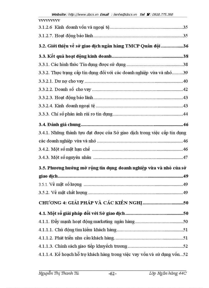 image for page Mở rộng tín dụng đối với các doanh nghiệp vừa và nhỏ tại sở giao dịch ngân hàng thương mại cổ phần Quân đội
