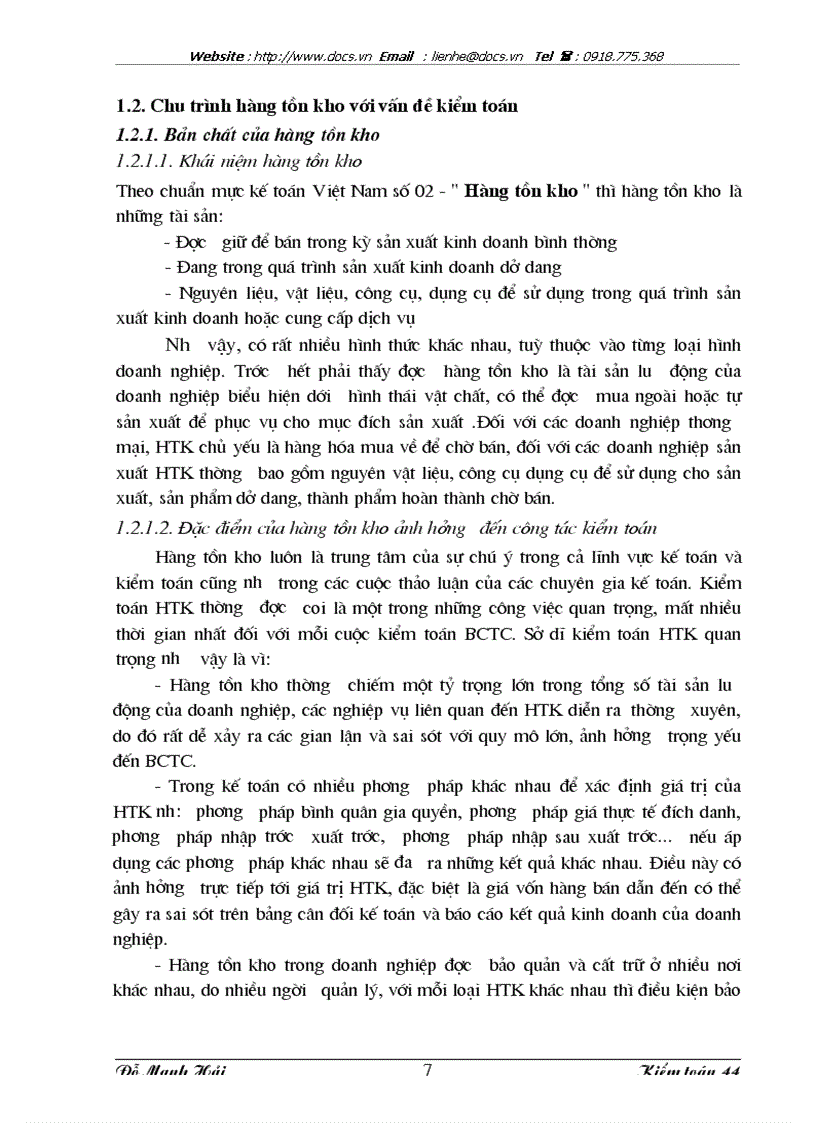 image for page Kiểm toán chu trình hàng tồn kho trong kiểm toán báo cáo tài chính do Công ty dịch vụ tư vấn tài chính kế toán và kiểm toán AASC thực hiện