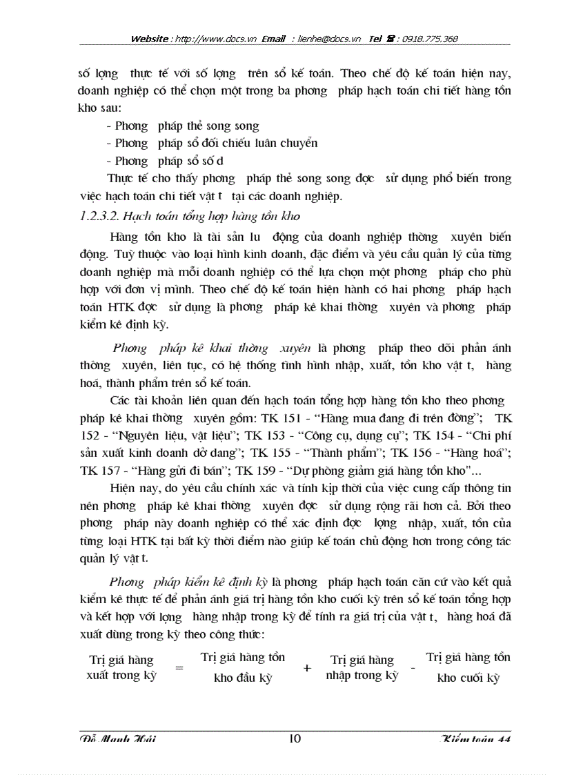 image for page Kiểm toán chu trình hàng tồn kho trong kiểm toán báo cáo tài chính do Công ty dịch vụ tư vấn tài chính kế toán và kiểm toán AASC thực hiện