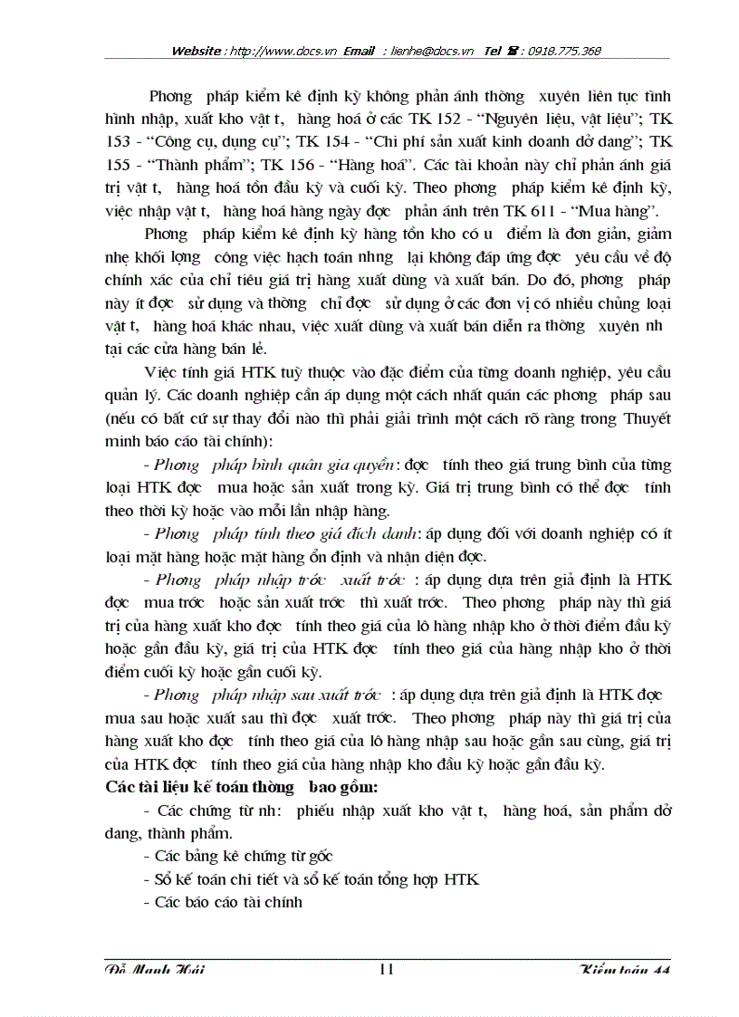 image for page Kiểm toán chu trình hàng tồn kho trong kiểm toán báo cáo tài chính do Công ty dịch vụ tư vấn tài chính kế toán và kiểm toán AASC thực hiện