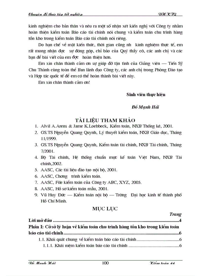 image for page Kiểm toán chu trình hàng tồn kho trong kiểm toán báo cáo tài chính do Công ty dịch vụ tư vấn tài chính kế toán và kiểm toán AASC thực hiện