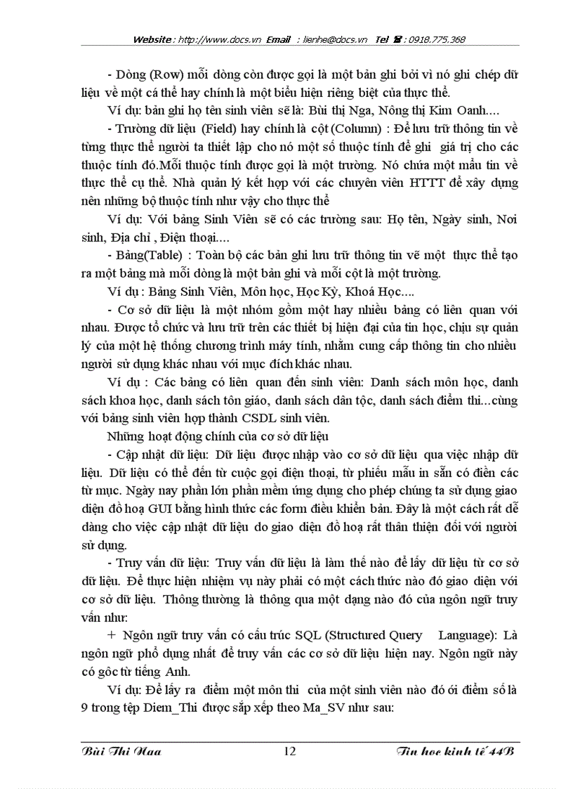 image for page Xây dựng hệ thống quản lý điểm thi tại khoa Tin học kinh tế trường Đại học kinh tế quốc dân