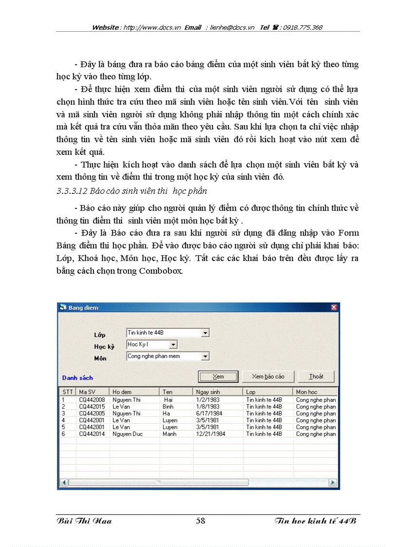 image for page Xây dựng hệ thống quản lý điểm thi tại khoa Tin học kinh tế trường Đại học kinh tế quốc dân
