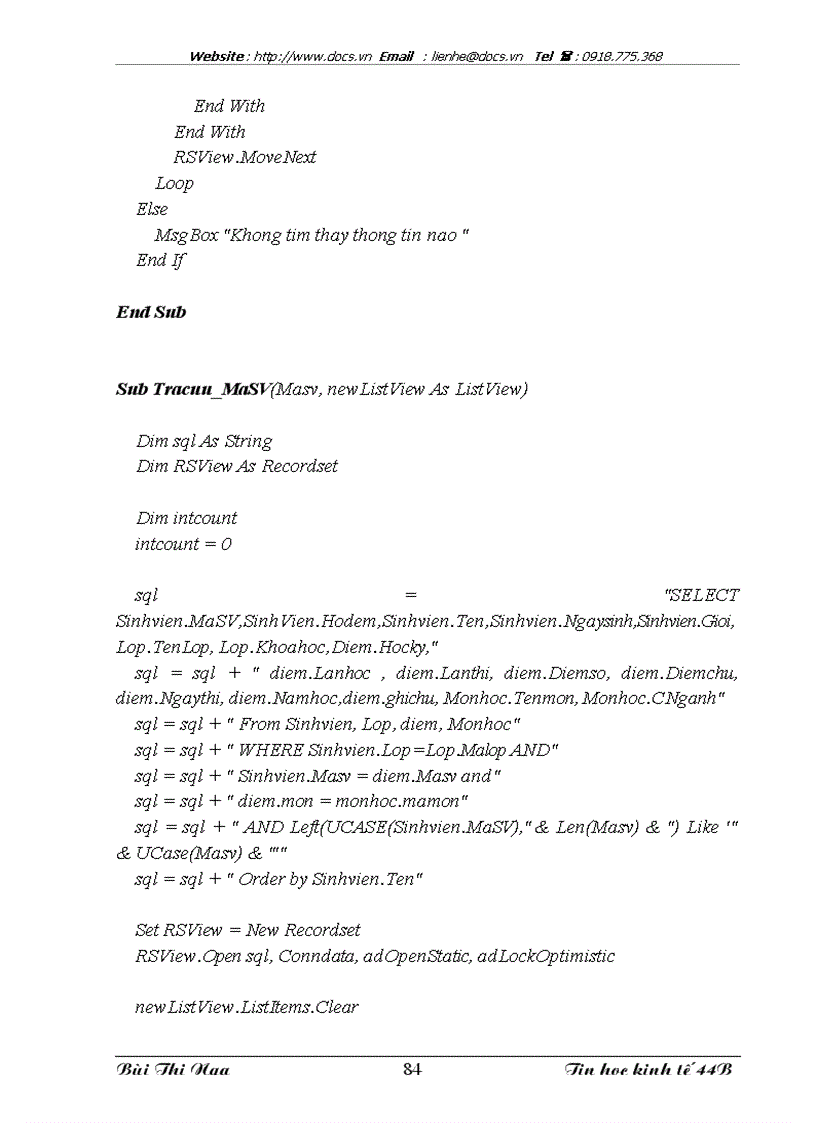 image for page Xây dựng hệ thống quản lý điểm thi tại khoa Tin học kinh tế trường Đại học kinh tế quốc dân