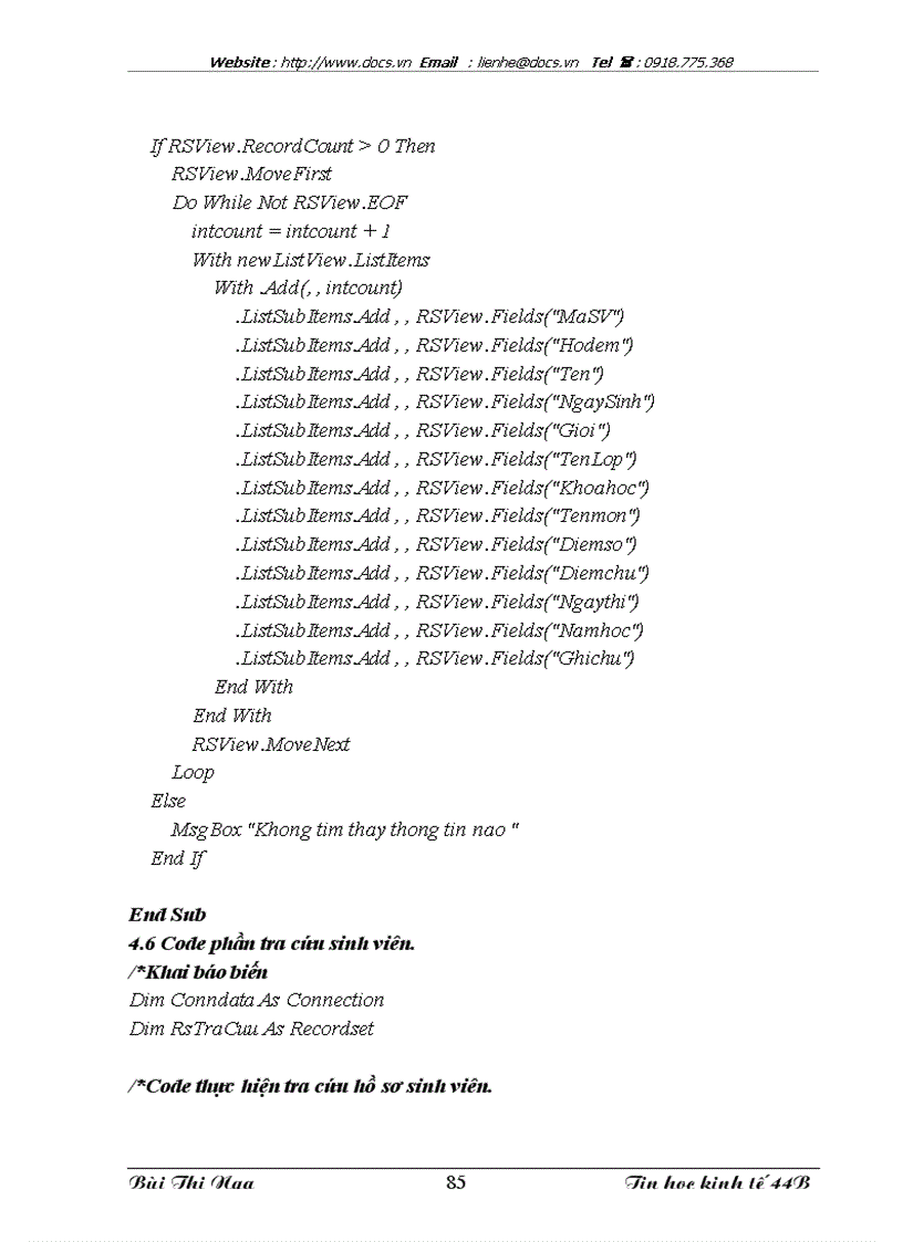 image for page Xây dựng hệ thống quản lý điểm thi tại khoa Tin học kinh tế trường Đại học kinh tế quốc dân