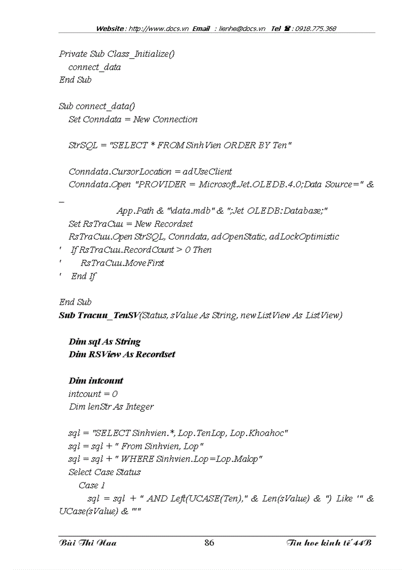 image for page Xây dựng hệ thống quản lý điểm thi tại khoa Tin học kinh tế trường Đại học kinh tế quốc dân