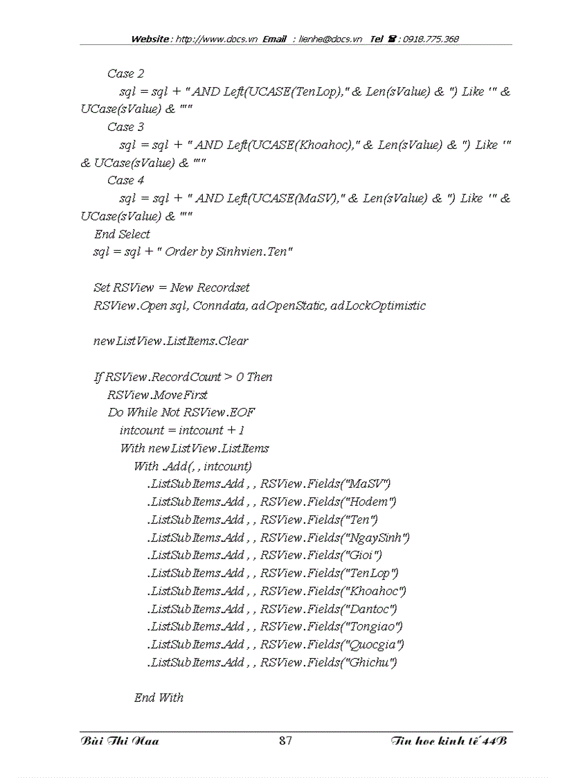image for page Xây dựng hệ thống quản lý điểm thi tại khoa Tin học kinh tế trường Đại học kinh tế quốc dân