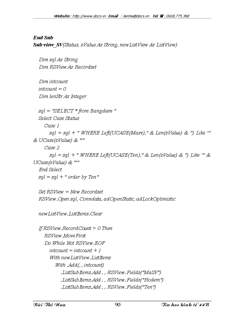 image for page Xây dựng hệ thống quản lý điểm thi tại khoa Tin học kinh tế trường Đại học kinh tế quốc dân