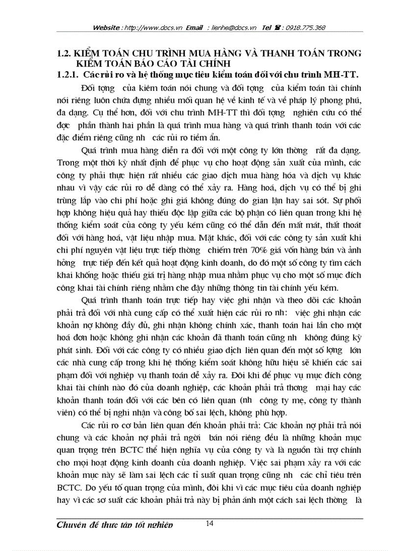 image for page Hoàn thiện kiểm toán chu trình mua hàng và thanh toán trong kiểm toán báo cáo tài chính do công ty TNHH Kiểm toán và Tư vấn ACPA thực hiện