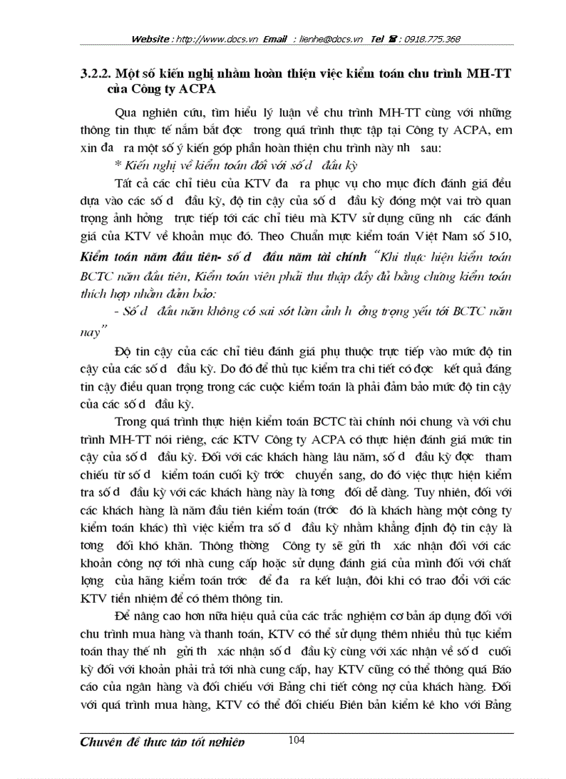 image for page Hoàn thiện kiểm toán chu trình mua hàng và thanh toán trong kiểm toán báo cáo tài chính do công ty TNHH Kiểm toán và Tư vấn ACPA thực hiện
