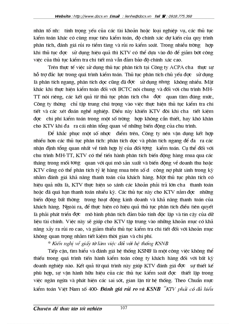 image for page Hoàn thiện kiểm toán chu trình mua hàng và thanh toán trong kiểm toán báo cáo tài chính do công ty TNHH Kiểm toán và Tư vấn ACPA thực hiện