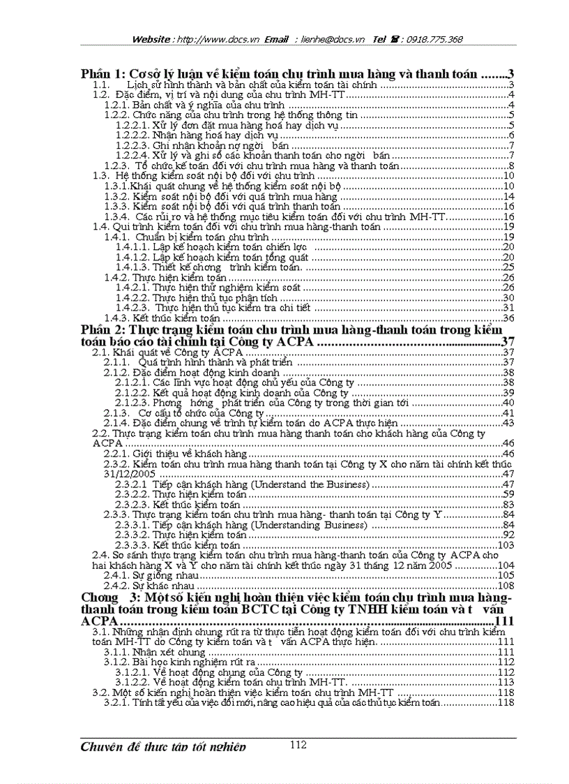 image for page Hoàn thiện kiểm toán chu trình mua hàng và thanh toán trong kiểm toán báo cáo tài chính do công ty TNHH Kiểm toán và Tư vấn ACPA thực hiện