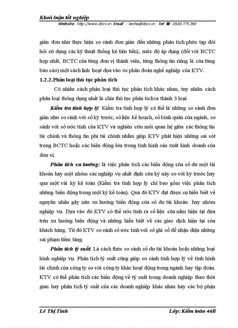 image for page Vận dụng thủ tục phân tích trong kiểm toán báo cáo tài chính tại Công ty TNHH Kiểm Toán và Tư Vấn NEXIA ACPA