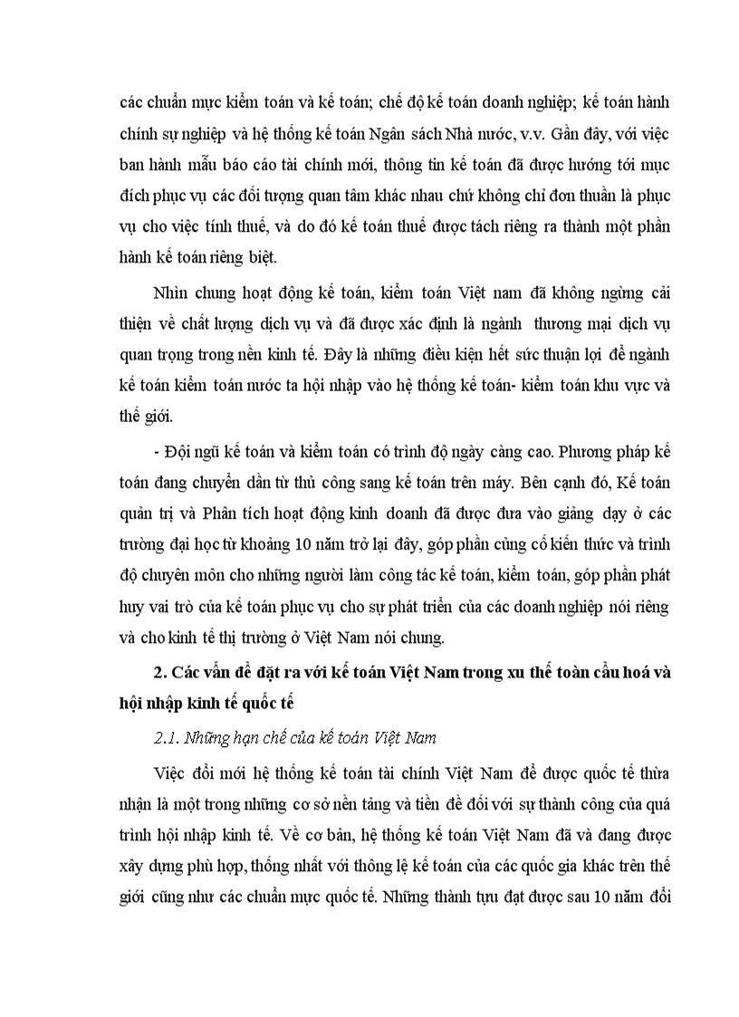 image for page Sự phát triển của kế toán thế giới và kế toán Việt Nam Các vấn đề đặt ra với kế toán Việt Nam trong xu thế toàn cầu hoá và hội nhập kinh tế quốc tế