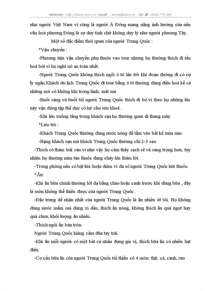 image for page Đặc điểm tâm lý khách du lịch Trung Quốc và các biện pháp Marketing Mix nhằm tăng khả năng thu hút khách du lịch Trung Quốc