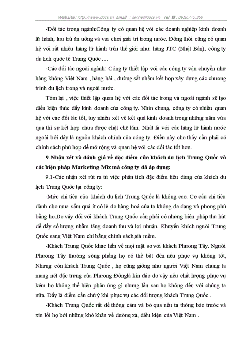 image for page Đặc điểm tâm lý khách du lịch Trung Quốc và các biện pháp Marketing Mix nhằm tăng khả năng thu hút khách du lịch Trung Quốc