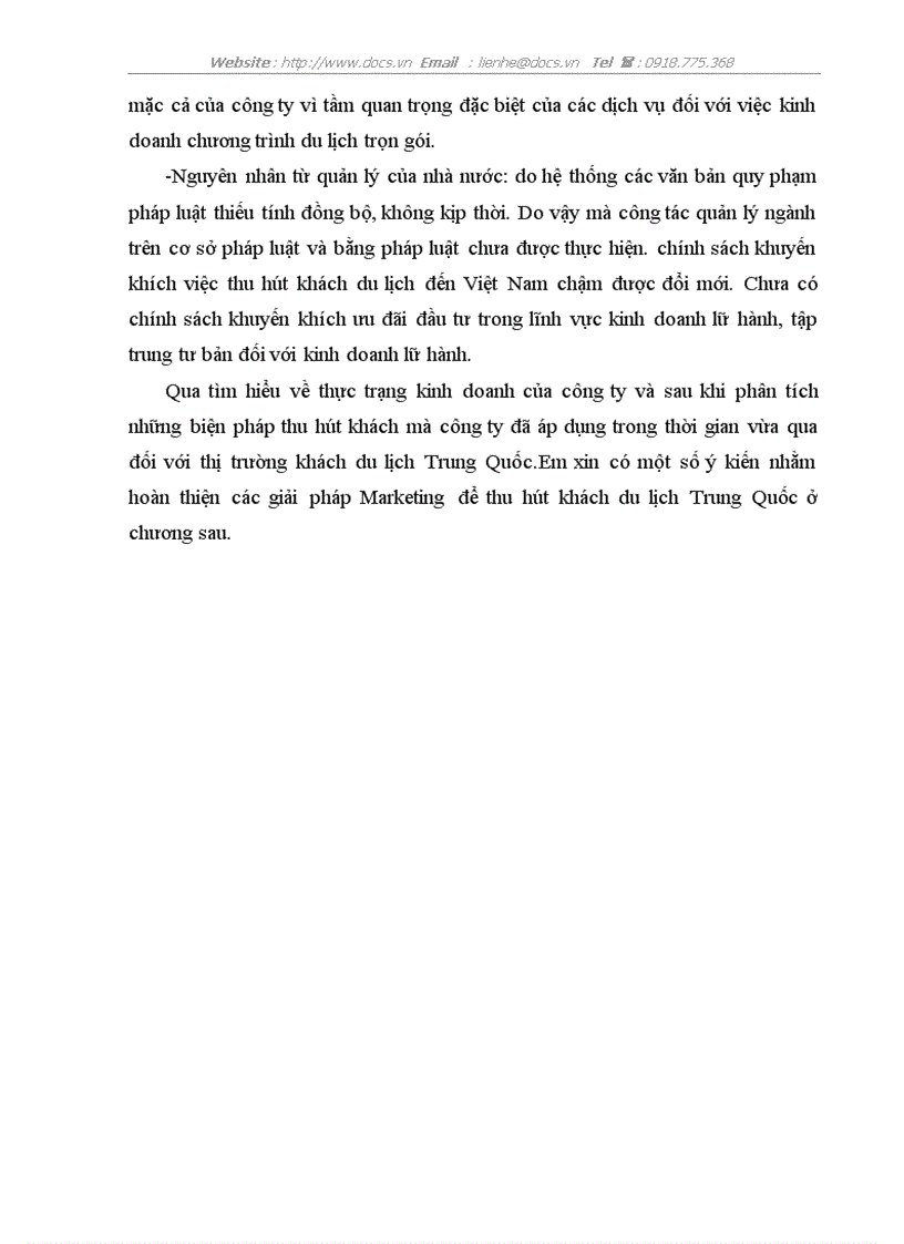 image for page Đặc điểm tâm lý khách du lịch Trung Quốc và các biện pháp Marketing Mix nhằm tăng khả năng thu hút khách du lịch Trung Quốc