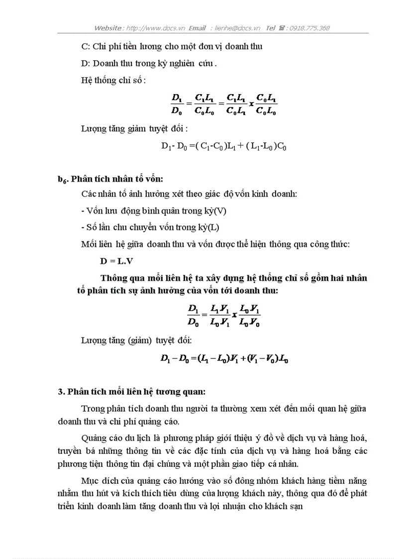 image for page Vận dụng một số phương pháp thống kê phân tích biến động doanh thu tại khách sạn Hoà Bình