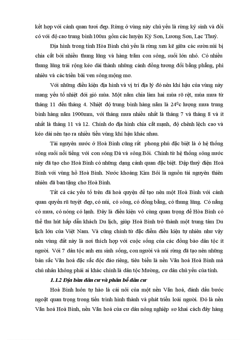 image for page Tiềm năng văn hoá Mường với việc phát triển du lịch của tỉnh Hoà Bình