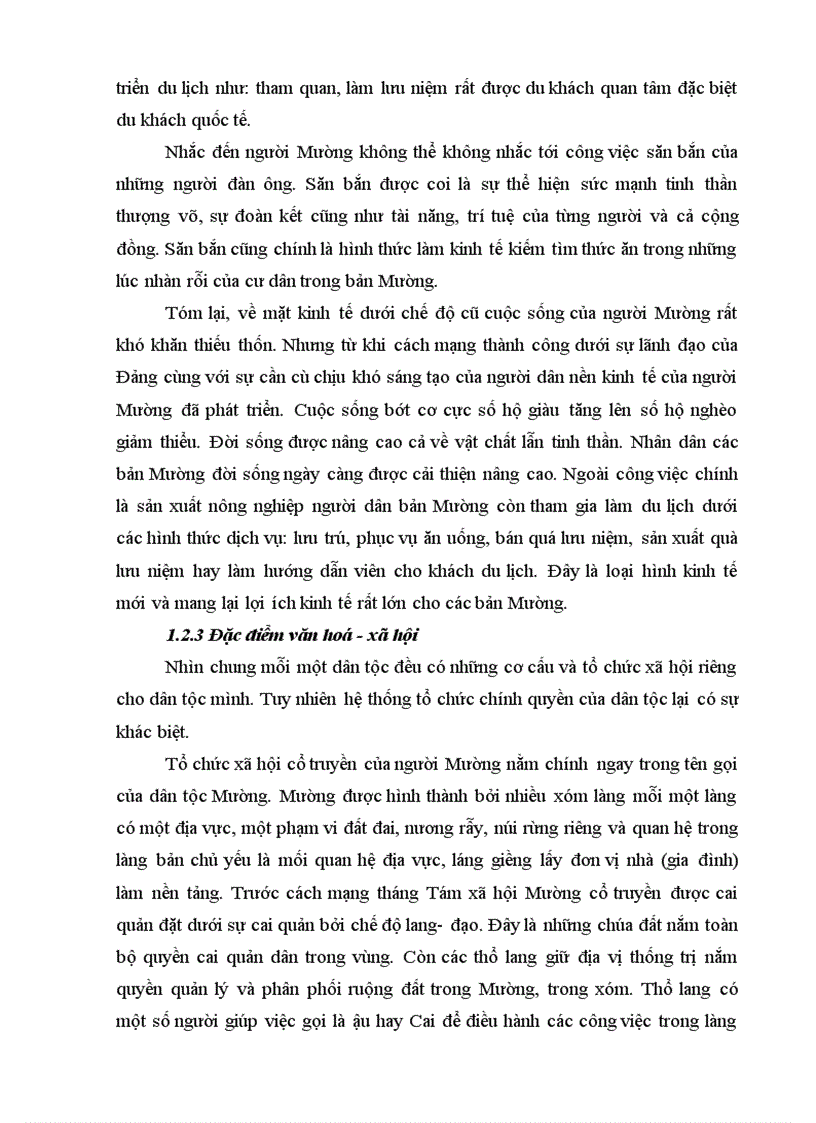 image for page Tiềm năng văn hoá Mường với việc phát triển du lịch của tỉnh Hoà Bình