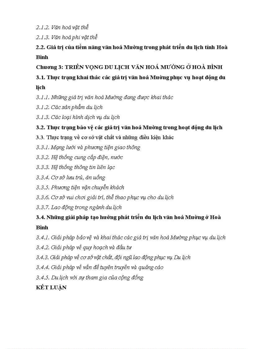 image for page Tiềm năng văn hoá Mường với việc phát triển du lịch của tỉnh Hoà Bình