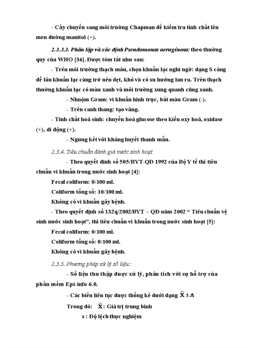 image for page Đánh giá chất lượng nguồn nước sinh hoạt tại khu vực trường Đại học Y Hà Nội thông qua các vi khuẩn chỉ điểm vệ sinh