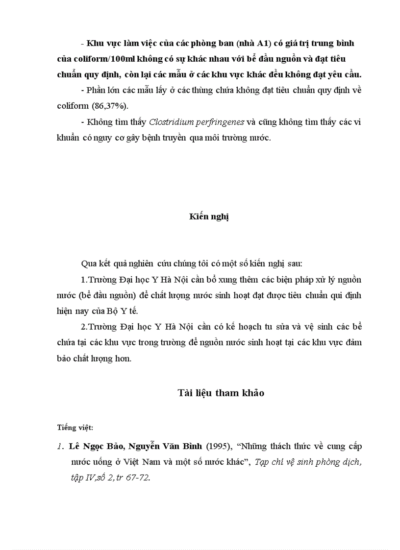 image for page Đánh giá chất lượng nguồn nước sinh hoạt tại khu vực trường Đại học Y Hà Nội thông qua các vi khuẩn chỉ điểm vệ sinh