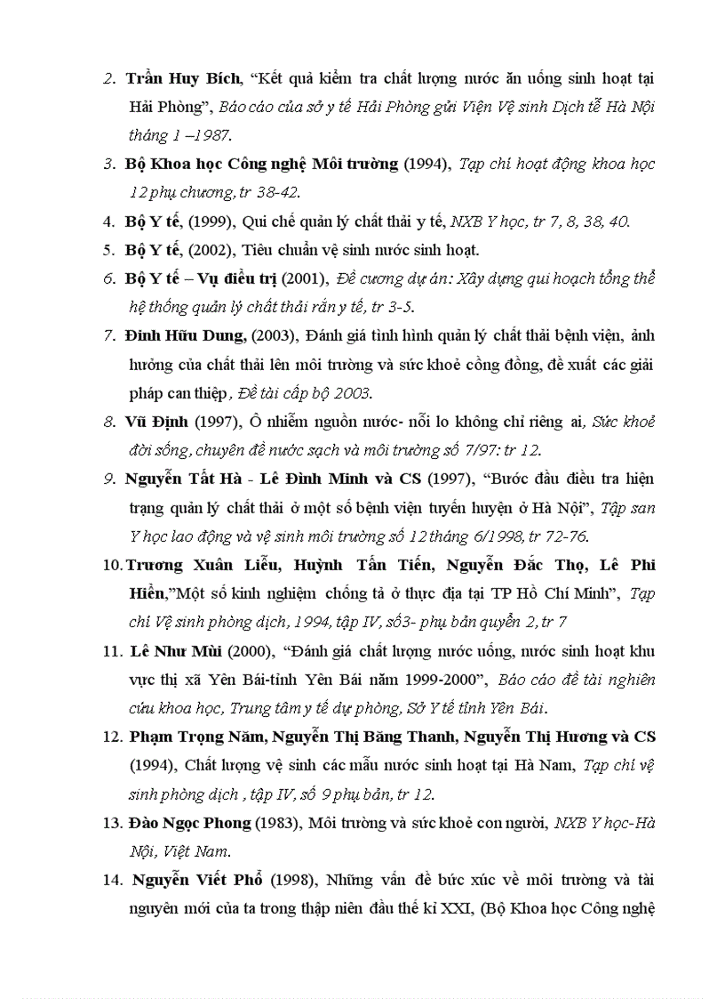 image for page Đánh giá chất lượng nguồn nước sinh hoạt tại khu vực trường Đại học Y Hà Nội thông qua các vi khuẩn chỉ điểm vệ sinh