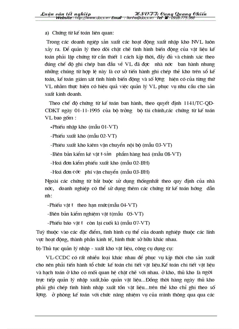 image for page Công tác kế toán nguyên liệu vật liệu tại công ty TNHH SX DV Thương Mại Hoàng Gia