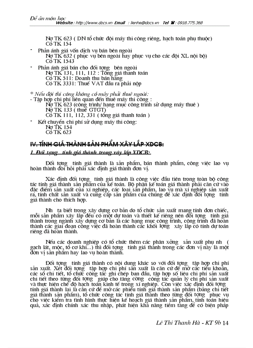 image for page Đặc điểm kế toán của ngành xây lắp xây dựng cơ bản và phương pháp tập hợp chi phí sản xuất trong các đơn vị xây lắp và tính giá thành sản phẩm xây l