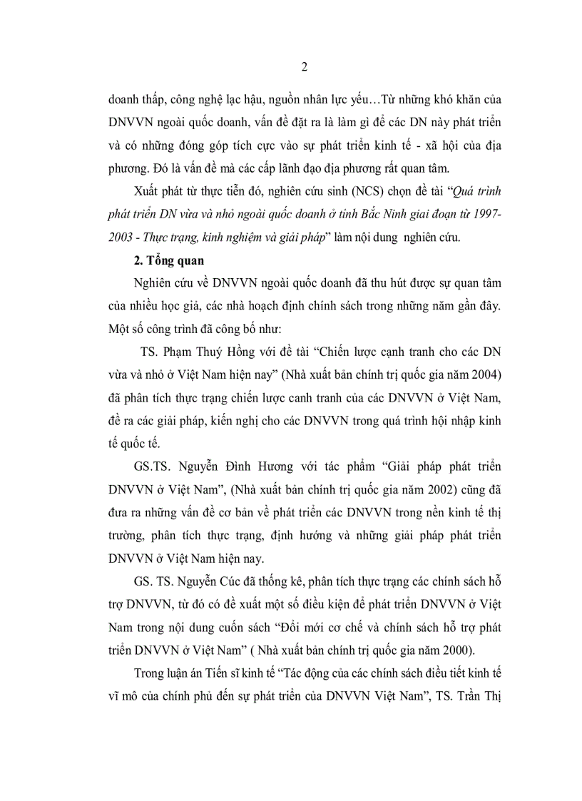 image for page Quá trình phát triển DN vừa và nhỏ ngoài quốc doanh ở tỉnh Bắc Ninh giai đoạn từ 1997 2003 Thực trạng kinh nghiệm và giải pháp