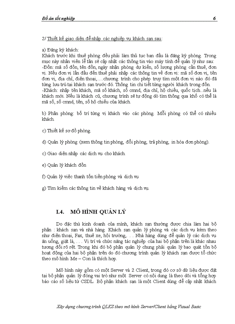 image for page Xây dựng chương trình QLKS theo mô hình ServerClient bằng Visual Basic