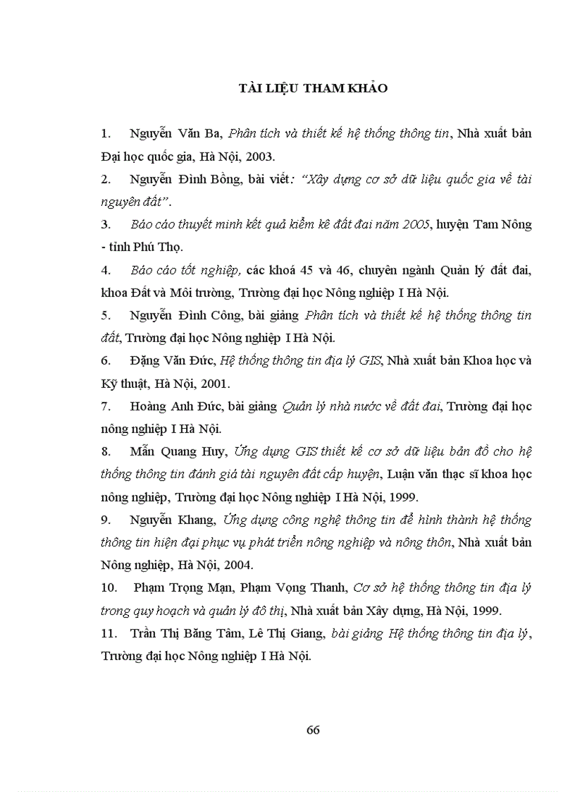 image for page Xây dựng cơ sở dữ liệu tài nguyên đất phục vụ công tác quản lý đất đai huyện Tam Nông tỉnh Phú Thọ