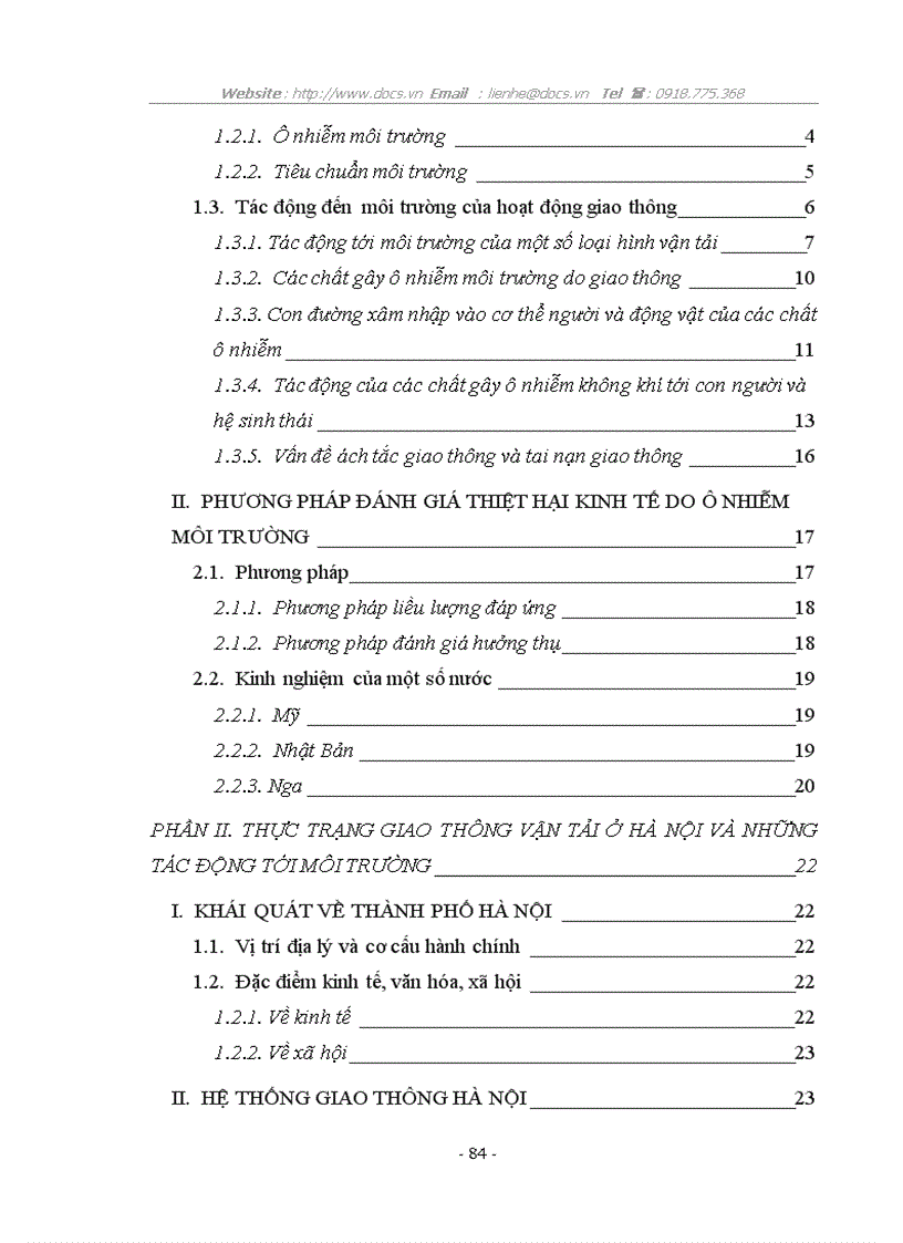 image for page Bước đầu xác định thiệt hại kinh tế do hoạt động giao thông đối với môi trường thành phố Hà Nội