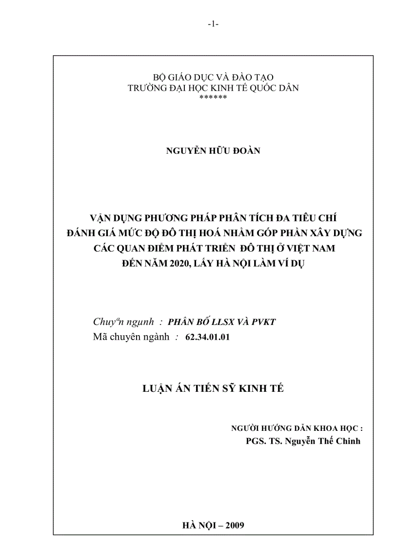 image for page Vận dụng phương pháp phân tích đa tiêu chí đánh giá mức độ đô thị hoá nhằm góp phần xây dựng các quan điểm phát triển đô thị ở VN đến năm 2020
