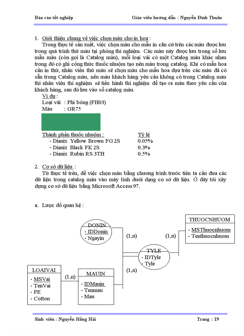 image for page Xử lý và chọn mẫu màu cho công đoạn in thử một mẫu in hoa tại nhà máy dệt tân tiến