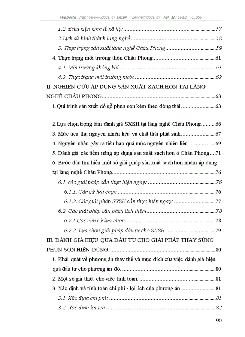 image for page Nghiên cứu tiềm năng áp dụng sản xuất sạch hơn trong các làng nghề Hà Nội và một số tỉnh lân cận trường hợp làng nghề sản xuất đồ gỗ phun sơn