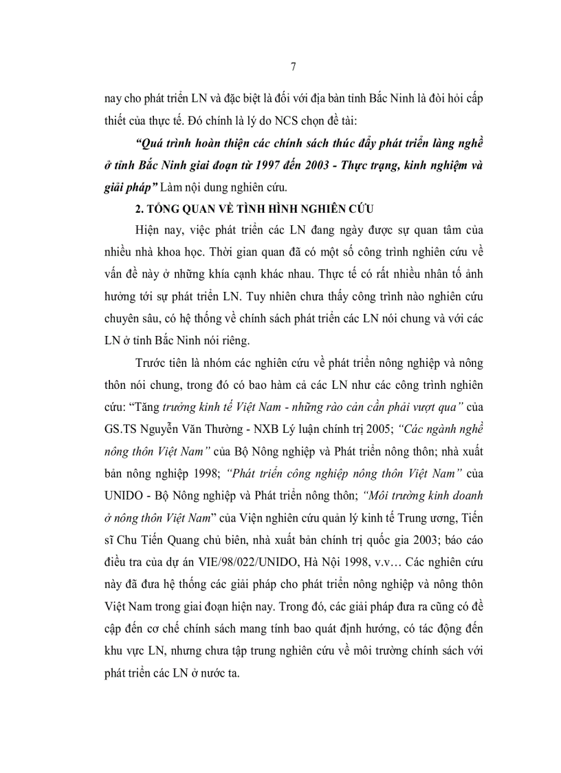 image for page Quá trình hoàn thiện các chính sách thúc đẩy phát triển làng nghề ở tỉnh Bắc Ninh giai đoạn từ 1997 đến 2003 Thực trạng kinh nghiêm và giải pháp