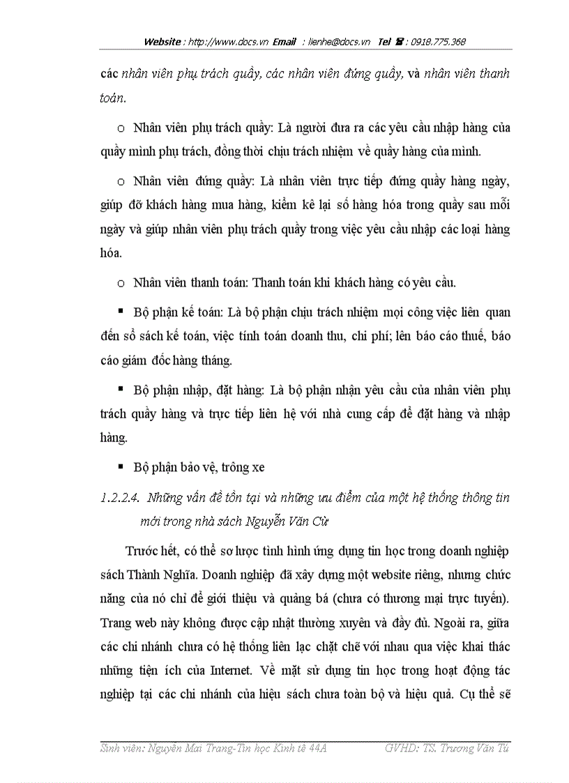 image for page Xây dựng hệ thống thông tin hỗ trợ quản lý và hoạt động tác nghiệp tại hiệu sách Nguyễn Văn Cừ