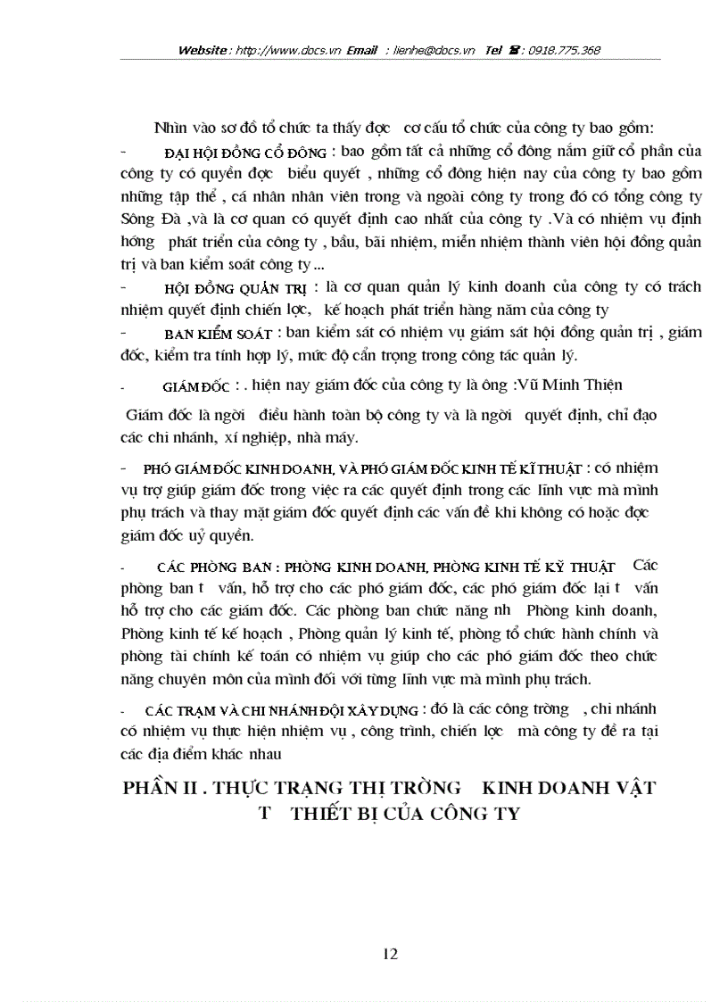 image for page Xây dựng một số giải pháp mở rộng thị trường kinh doanh vật tư thiết bị tại công ty cổ phần thương mại và vận tải Sông Đà