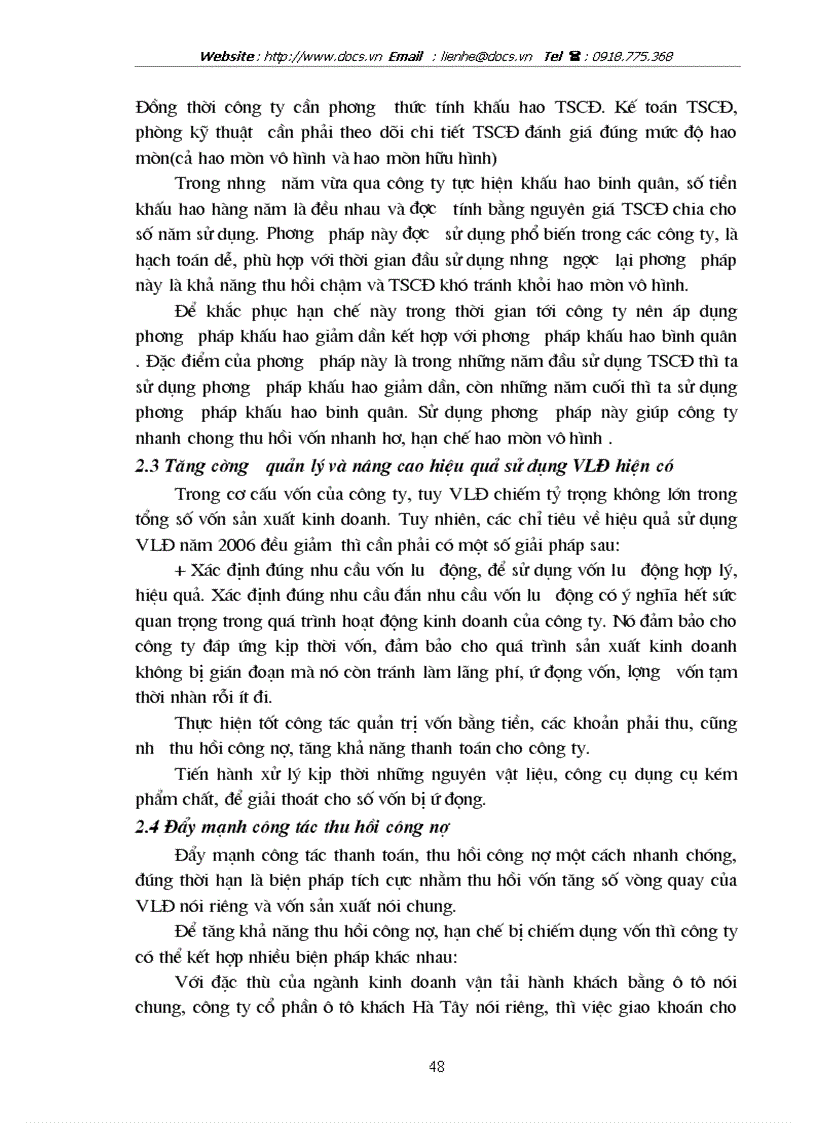 image for page Nâng cao hiệu quả sử dụng vốn tại Công ty cổ phần ô tô khách Hà Tây