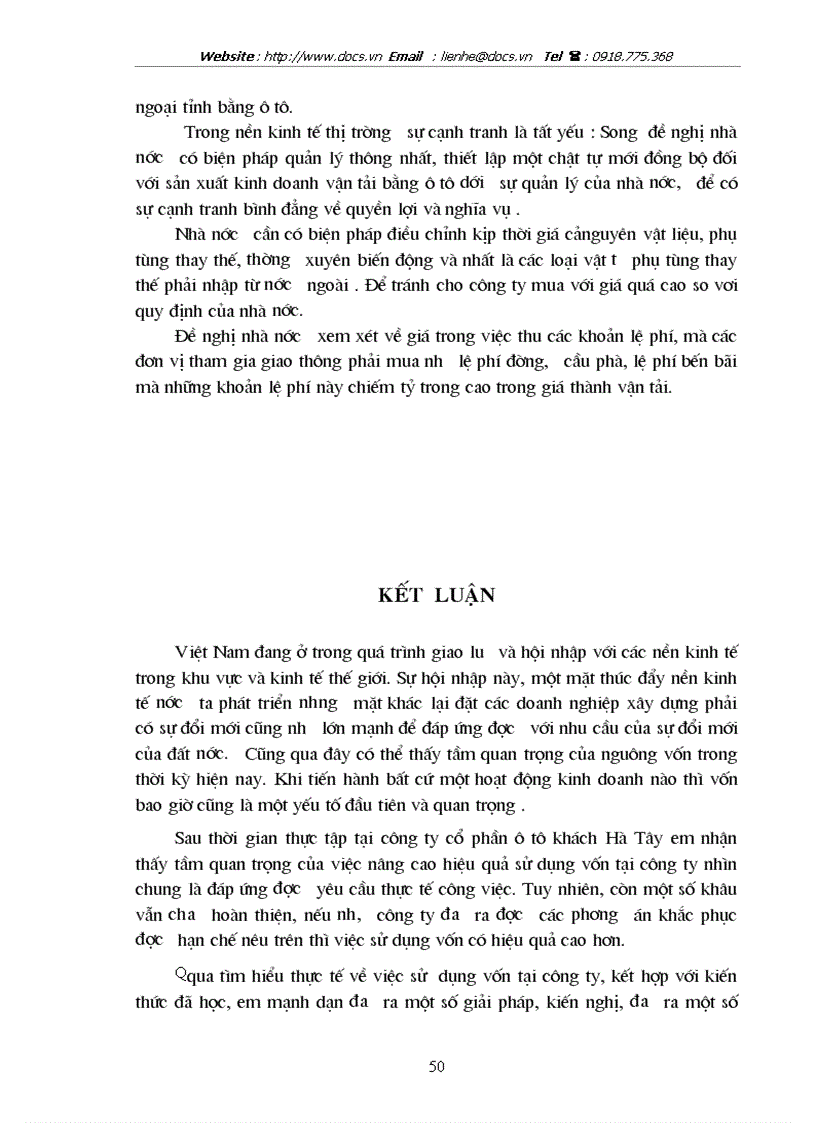 image for page Nâng cao hiệu quả sử dụng vốn tại Công ty cổ phần ô tô khách Hà Tây