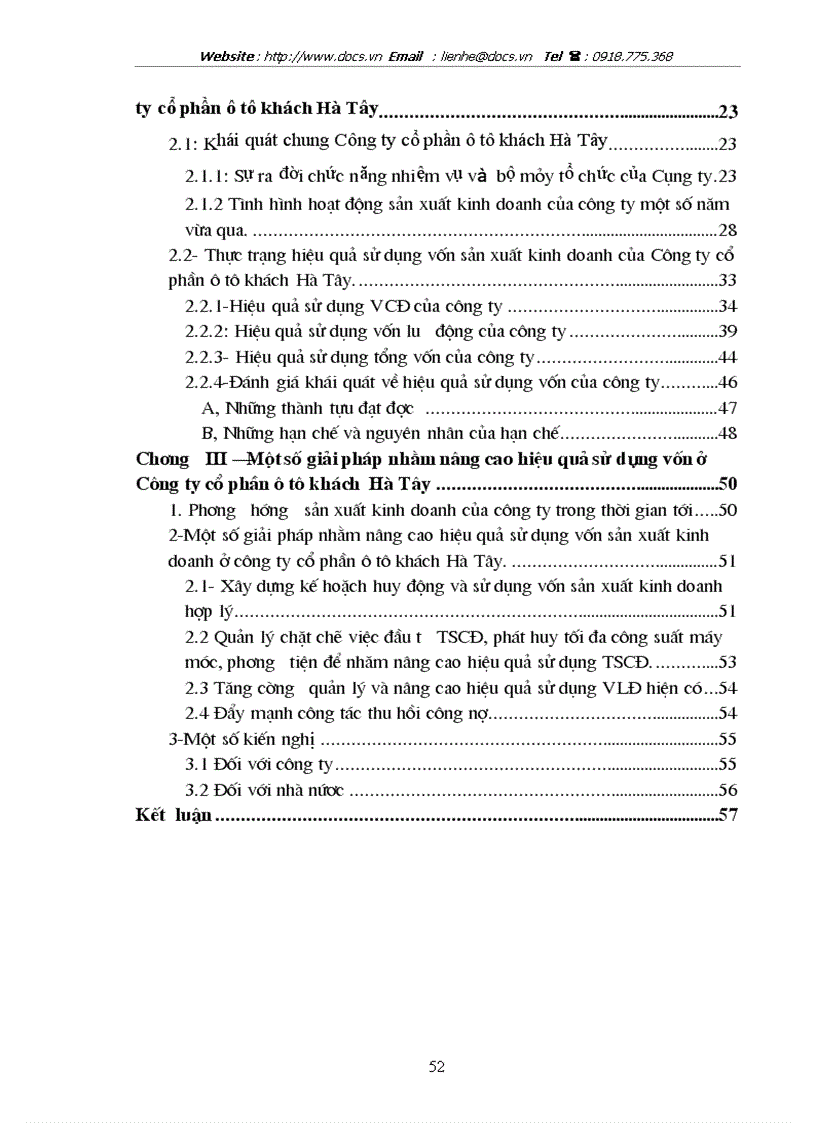 image for page Nâng cao hiệu quả sử dụng vốn tại Công ty cổ phần ô tô khách Hà Tây